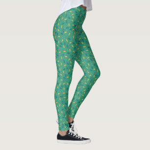 Weihnachten Holly Blätter & Berries mit Schneefloc Leggings