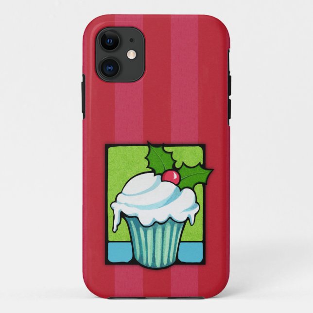 Weihnachten Holly Cupcake rot iPhone 5 Fall Case-Mate iPhone Hülle (Rückseite)