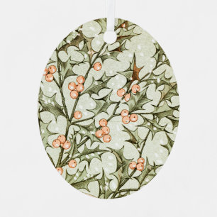 Weihnachten Holly Hübsch Antique Gruß Ornament Aus Metall