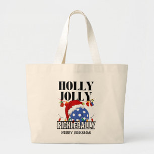 Weihnachten HOLLY JOLLY PICKLEBALLY Jumbo Stoffbeutel