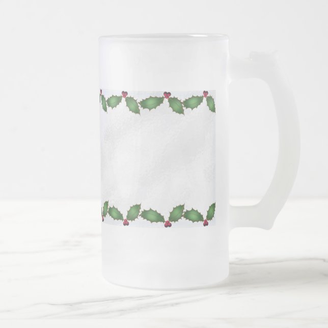 Weihnachten Holly Mattierte Tasse (Rechts)