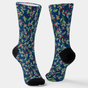 Weihnachten Holly, Mistletoe und Berries Socken