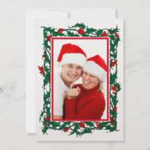 Weihnachten Holly mit Berries Border Foto