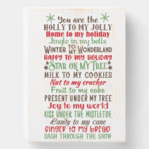 Weihnachten "Holly to my Jolly" Liebe Holzwerkstat