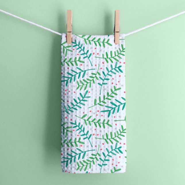 Weihnachten Holly und Berries Geschirrtuch (Von Creator hochgeladen)