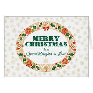 Weihnachten Holly Wreath, Schneeflocken der Schwie