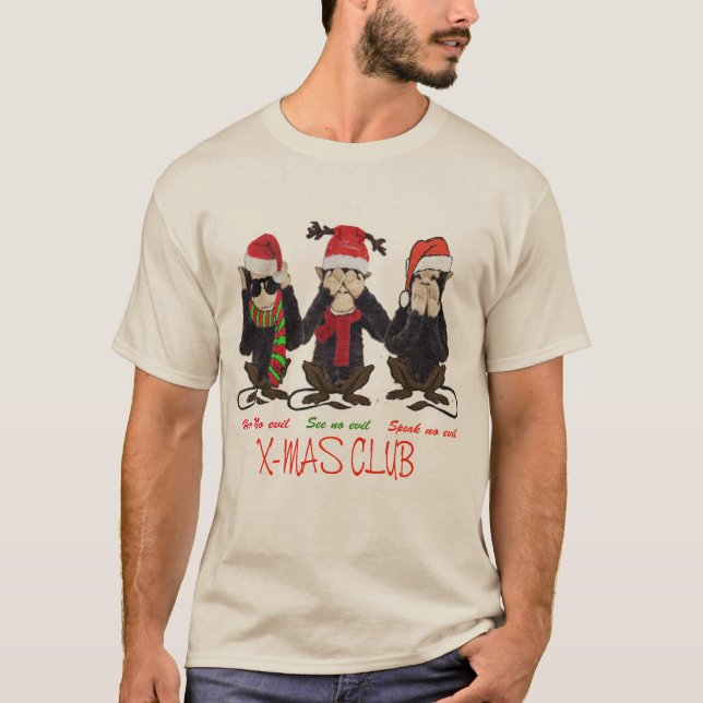 Weihnachten hören zu sehen, keine schlechten T-Shirt (Vorderseite)