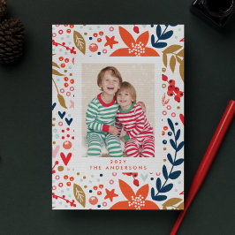 Weihnachten Hübscher Urlaub Fotokarte