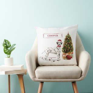 Weihnachten - Hund und Baum Kissen