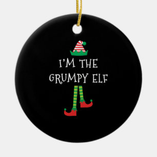 Weihnachten I_m Das Grumpy Elf Shirt Keramik Ornament