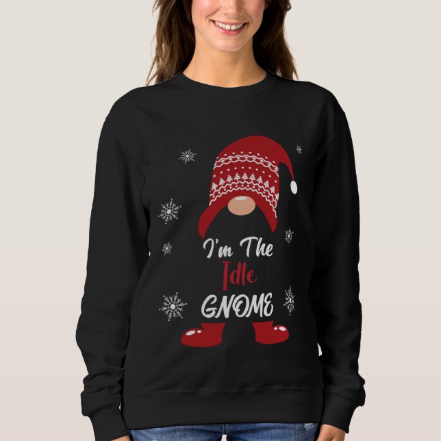 Weihnachten Ich bin der faule Gnom Xmas Männer Fra Sweatshirt (Vorderseite)