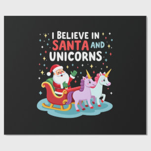 Weihnachten Ich glaube an den Weihnachtsmann und E Geschenkpapier