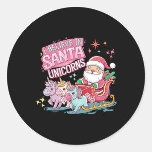 Weihnachten Ich Glaube An Den Weihnachtsmann Und E Runder Aufkleber
