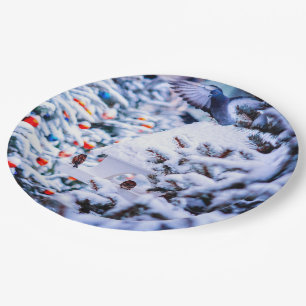 Weihnachten Idyll attraktiv Pappteller