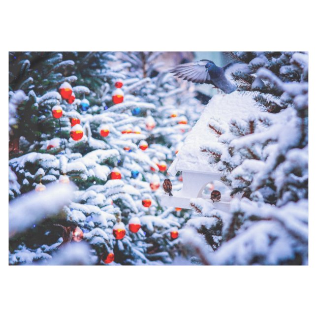 Weihnachten Idyll chic Tischdecke (Vorderseite (Horizontal))