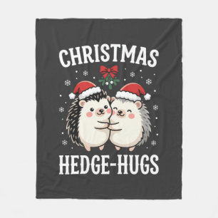 Weihnachten Igel-Umarmer Süßer Igel Feiertag Fleecedecke