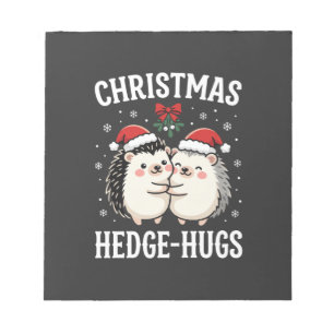 Weihnachten Igel-Umarmer Süßer Igel Feiertag Notizblock