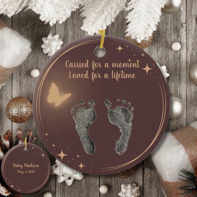 Weihnachten - Ihr Baby Foot druckt Schmetterling Keramik Ornament (Von Creator hochgeladen)