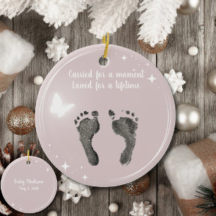 Weihnachten - Ihr Baby Foot druckt Schmetterling Keramik Ornament