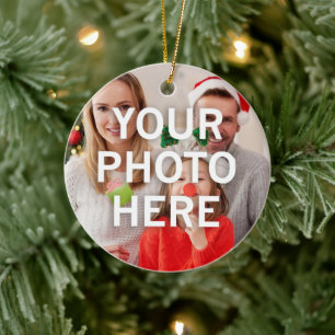 Weihnachten Ihr Foto hier Keramik Ornament