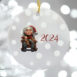 Weihnachten II Weihnachten Keramik Elf Ornament