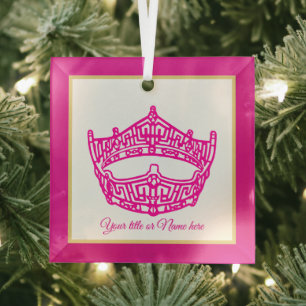 Weihnachten Ikonisch American Pageant Crown Glass Ornament Aus Glas