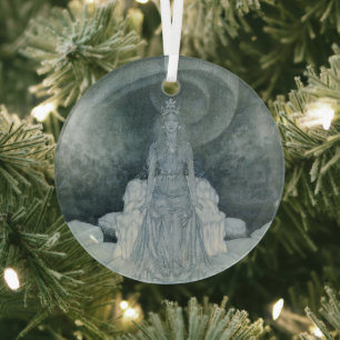 Weihnachten, Illustration Die Schneekönigin Ornament Aus Glas