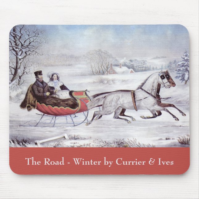 Weihnachten im alten Stil, Der Winterweg, Schlitte Mousepad (Vorne)