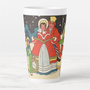 Weihnachten im alten Stil, eine Familie singt Weih Milchtasse