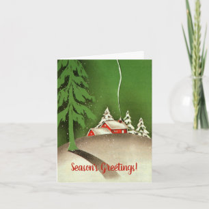 Weihnachten im alten Stil, Haus im Winterwald Schn