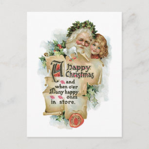 Weihnachten im alten Stil, Santa mit Mädchen