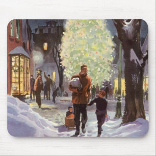 Weihnachten im alten Stil, Vater beim Einkaufen mi Mousepad