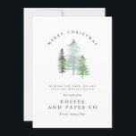 Weihnachten im Aquarellwald<br><div class="desc">Ein elegantes,  naturgetreues Urlaubsdesign. Teil einer Sammlung. Mit elegantem Text und schönem Aquarellwald-Design.</div>