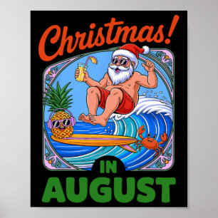 Weihnachten im August Sommerurlaub Weihnachten Poster