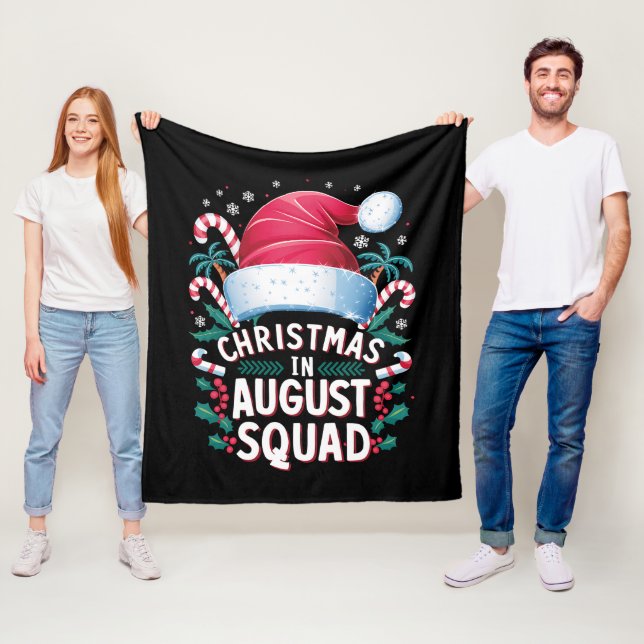 Weihnachten im August Squad Funny Summer Xmas Fleecedecke (Beispiel)