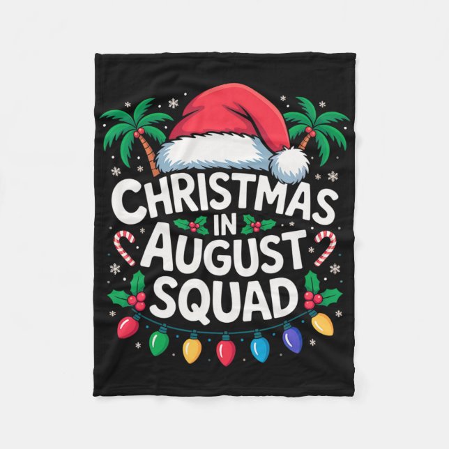 Weihnachten im August Squad Funny Summer Xmas Men  Fleecedecke (Vorderseite)