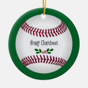 Weihnachten im Baseball, Urlaubsgestaltung, Keramik Ornament
