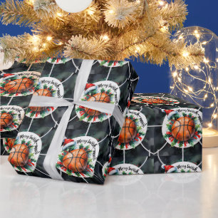 Weihnachten im Basketball Geschenkpapier