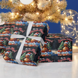 Weihnachten im Basketball Geschenkpapier