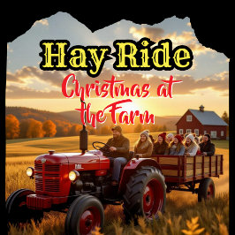 Weihnachten im Bauernhof Ornament Karte