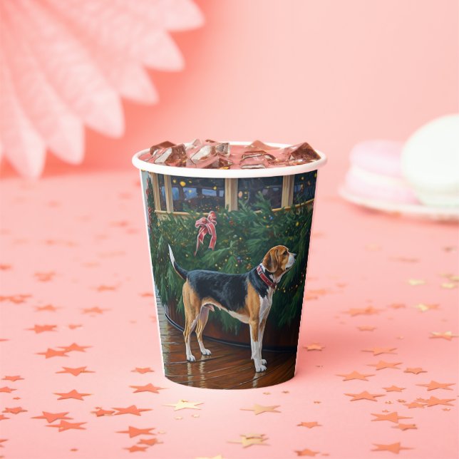 Weihnachten im Beagle - Feierliche Hochzeit Pappbecher (Insitu)