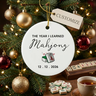 Weihnachten im benutzerdefinierten Jahr, in dem ic Keramik Ornament