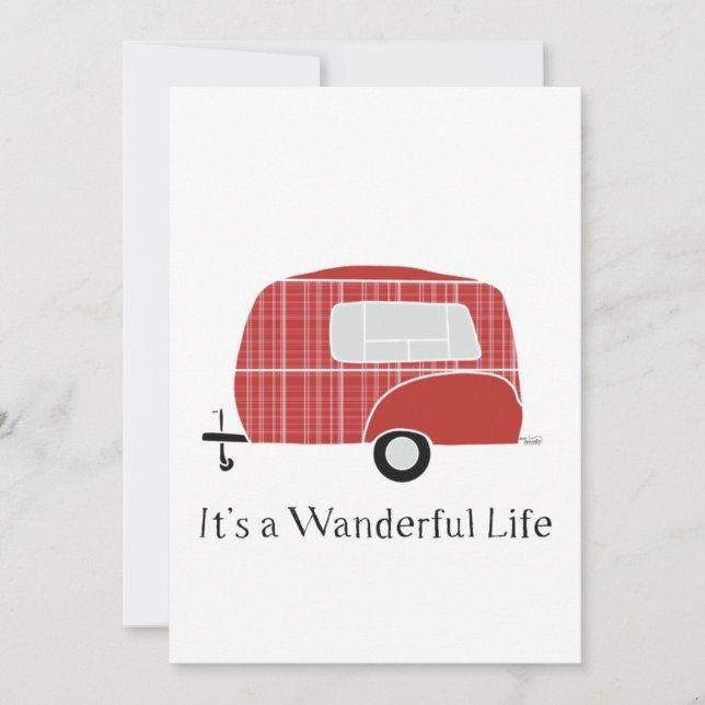 Weihnachten im Camper Dankeskarte (Vorderseite)