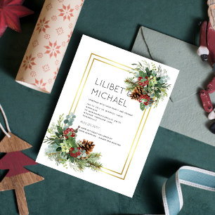 Weihnachten im Dezember Einladung zur Hochzeit