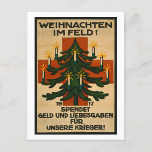 Weihnachten Im Feld Postkarte