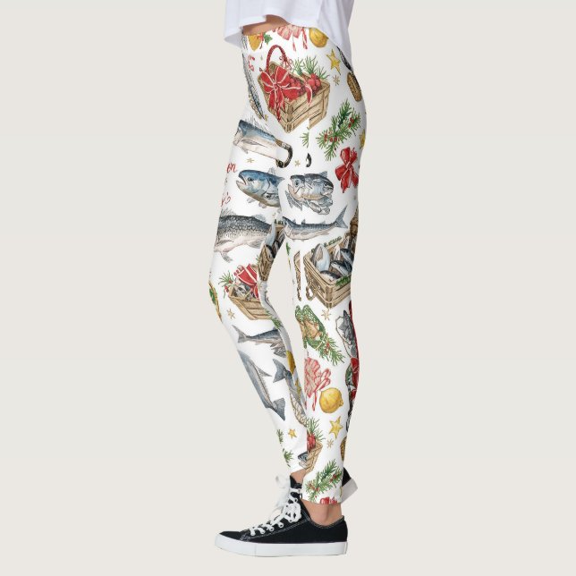 Weihnachten im Fischfang Leggings (Links)