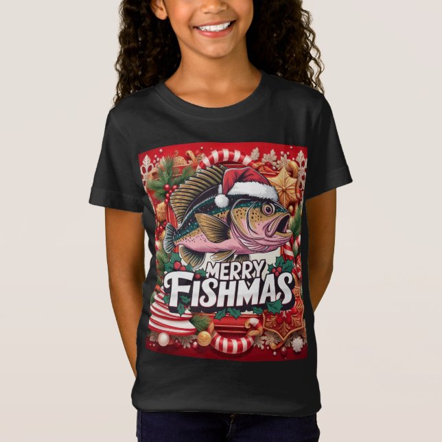 Weihnachten im Fischfang T-Shirt (Vorderseite)