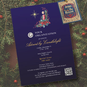 Weihnachten im Frauenministerium Advent mit Kerzen Einladung