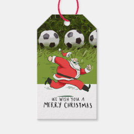 Weihnachten im Fußball mit dem Weihnachtsmann Geschenkanhänger
