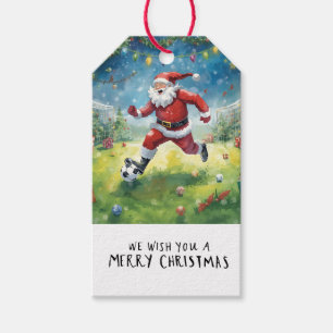 Weihnachten im Fußball mit dem Weihnachtsmann Geschenkanhänger